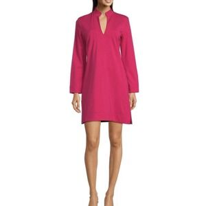 jude connally dress Women's Size Large Kate Pointe Knit V Neck Pink Sapphire NWT